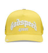 Godspeed Forever Lightning Trucker Hat Yellow