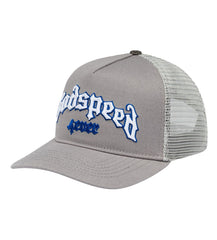 Godspeed Forever Trucker Hat Grey/Royal Blue