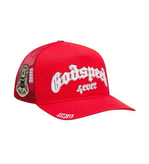 Godspeed Forever Trucker Hat Red