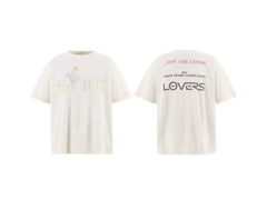Saint Michael Neon Outline & "OFF THE LEASH LOVERS" Vintage T-Shirt - Off-White
