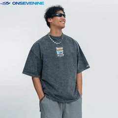 ONSEVENINE Stacked Tape Graphic Tee
