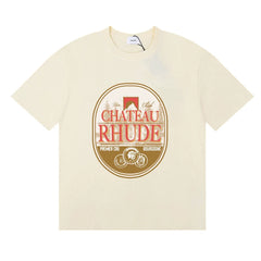 RHUDE Chateau Graphic Print T-Shirt - Cream
