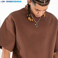 ONSEVENINE Essential Plain Heavyweight T-Shirt