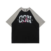 ONSEVENINE Raglan Colorblock "OON" Bird Graphic Tee