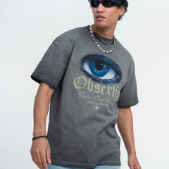ONSEVENINE "Observe" Blue Eye Graphic Tee