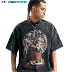 ONSEVENINE "Hangover" Bottle Cap Graphic Tee
