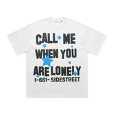 ONSEVENINE "Call Me When You Are Lonely" Star Graphic Tee