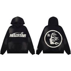 HELLSTAR Star Graphic Black Hoodie