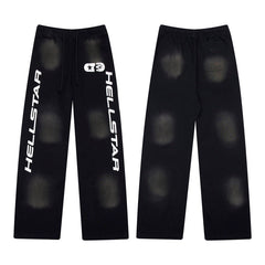 HELLSTAR Logo Print Sweatpants Black