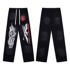 HELLSTAR Black Flame Graphic Sweatpants