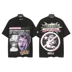 HELLSTAR Breaking News Graphic T-Shirt – Black