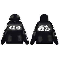 HELLSTAR Star Flame Black Hoodie