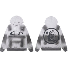 HELLSTAR Washed Grey Graphic Hoodie