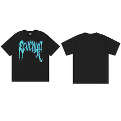 REVENGE Blue Gothic Logo T-Shirt