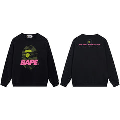 BAPE Ape Shall Never Kill Ape Graphic Crewneck Sweatshirt Black