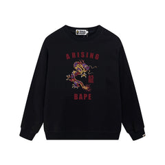 BAPE Rising Dragon Graphic Crewneck Sweatshirt Black