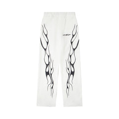 Hellstar Washed Fleece Graphic Sweatpants (White)