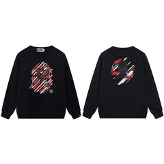 BAPE Graphic Ape Head Racing Crewneck Sweatshirt Black