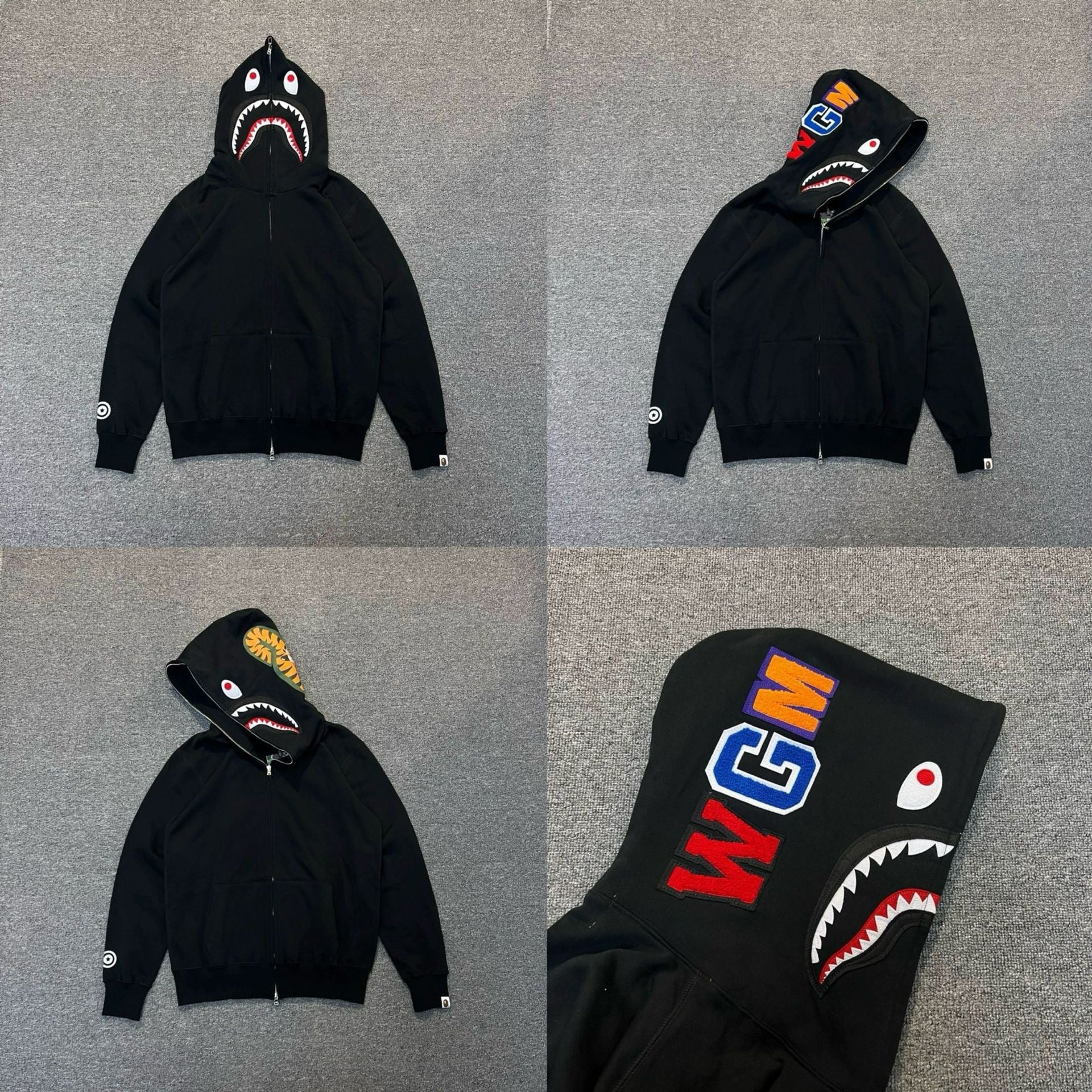BAPE Shark Full Zip Hoodie Black Shark Edition