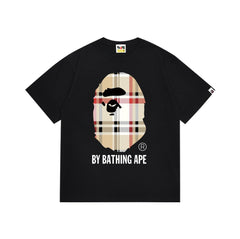 BAPE Plaid Ape Head Graphic T-Shirt