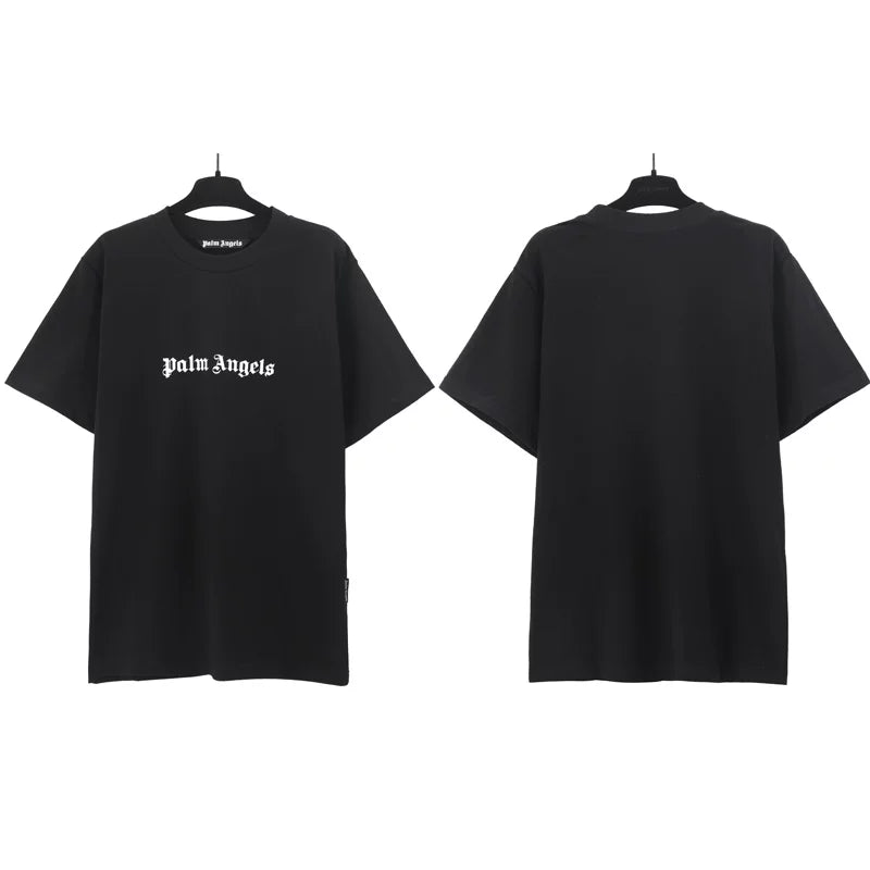 Palm Angels Classic Small Gothic Logo T-Shirt - Black