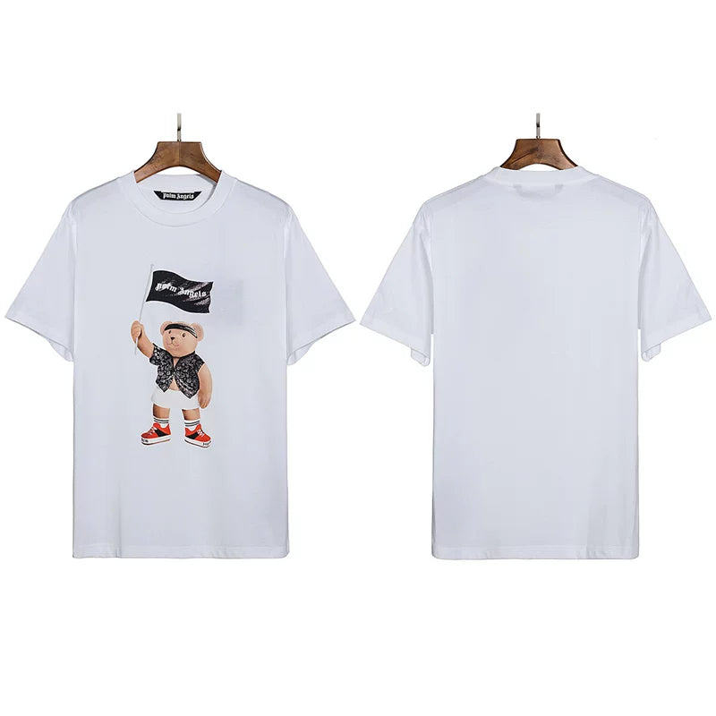 Palm Angels Flag Bear Graphic T-Shirt - White