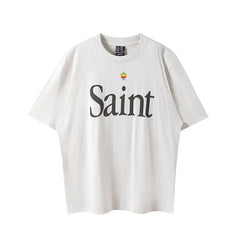 Saint Michael "Saint" Logo & Apple Vintage T-Shirt - Off-White