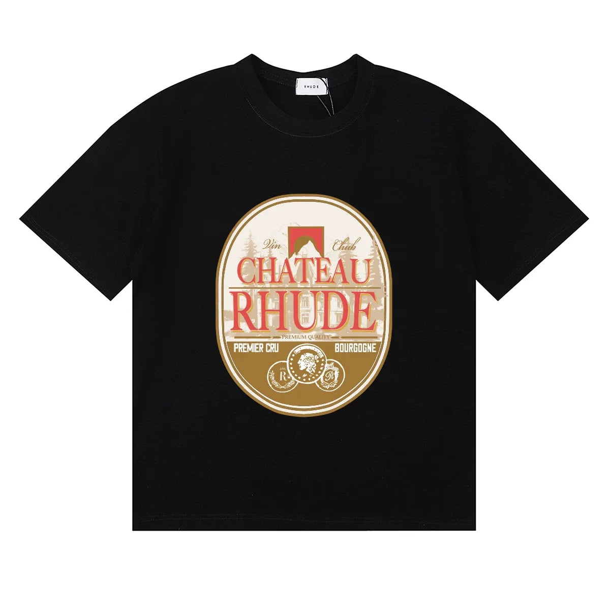 RHUDE Chateau Graphic Print T-Shirt - Black