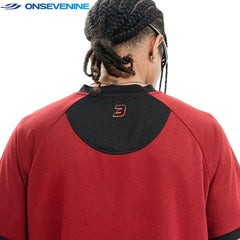 ONSEVENINE Sporty Red Jersey Tee