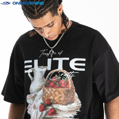 ONSEVENINE "Elite Crafts" Strawberry Basket Graphic Tee