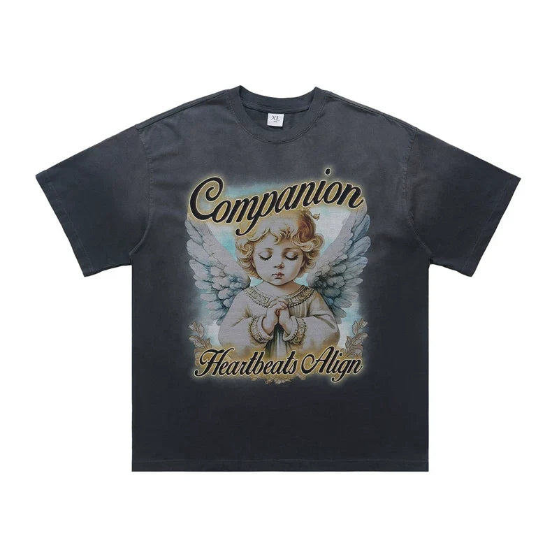 ONSEVENINE "Companion" Praying Cherub Graphic Tee