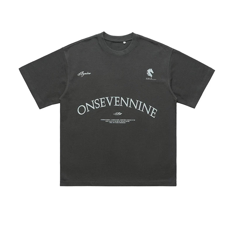 ONSEVENINE Arch Branding Minimalist Graphic Tee
