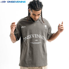ONSEVENINE Arch Branding Minimalist Graphic Tee