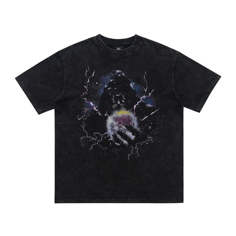 ONSEVENINE Wizard & Crystal Ball Graphic Tee