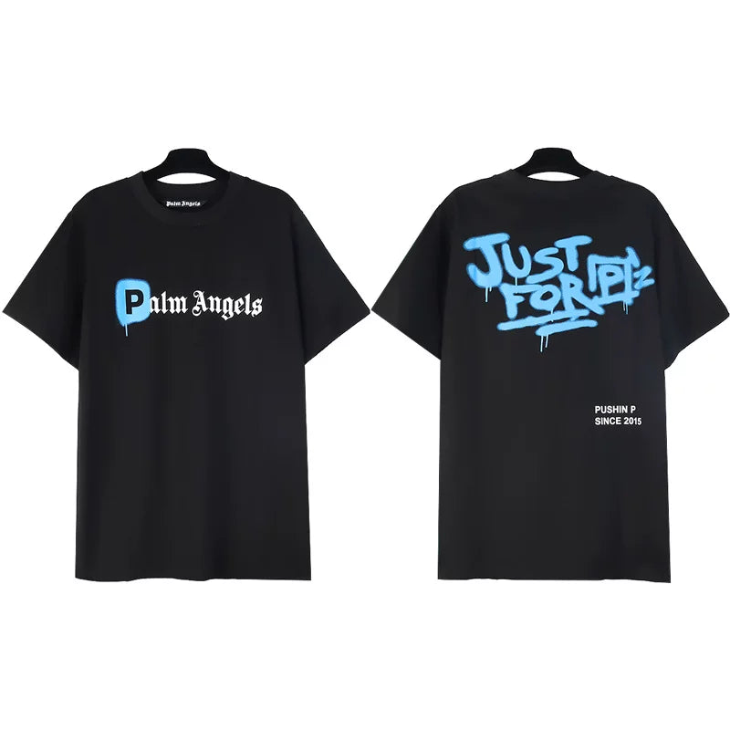 Palm Angels Just For PA Graffiti Logo T-Shirt - Black