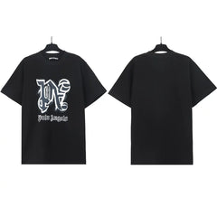 Palm Angels Gothic Letter Monogram T-Shirt - Black