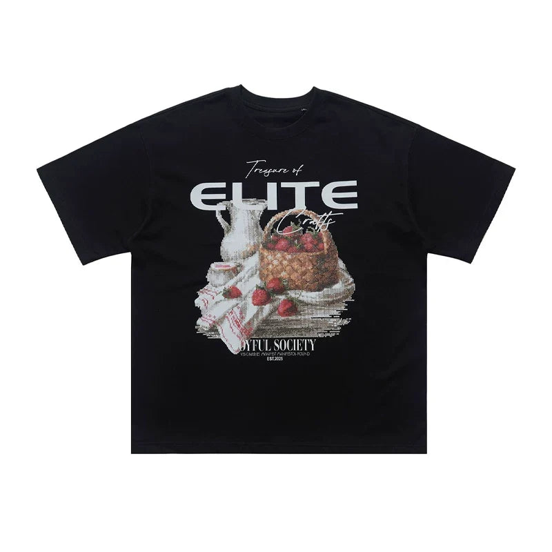 ONSEVENINE "Elite Crafts" Strawberry Basket Graphic Tee