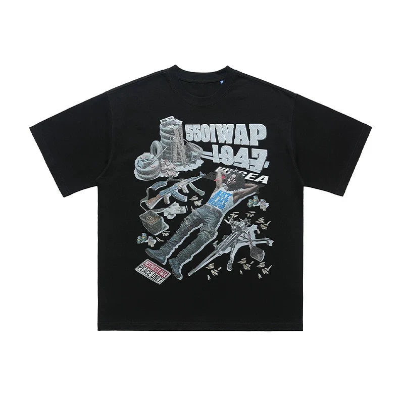 ONSEVENINE "550IWAP 1947" Collage Graphic Tee