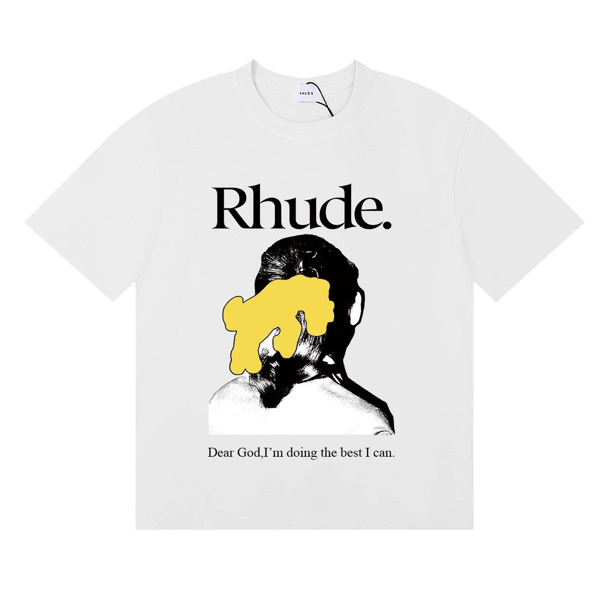 RHUDE "Dear God" Graphic Print T-Shirt - White