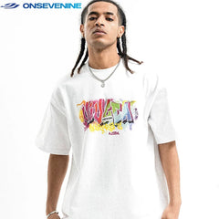 ONSEVENINE Graffiti Airbrush Back-Graphic Tee