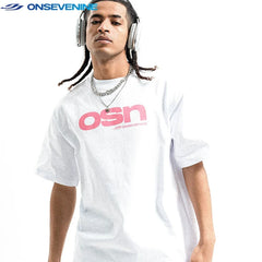 ONSEVENINE "osn" Yellow Logo Graphic Tee