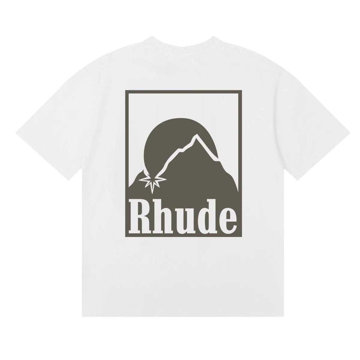 RHUDE Mountain Graphic Print T-Shirt - White