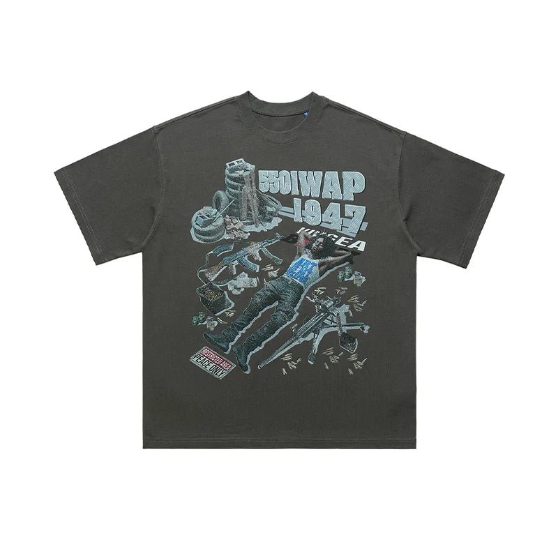 ONSEVENINE "550IWAP 1947" Collage Graphic Tee