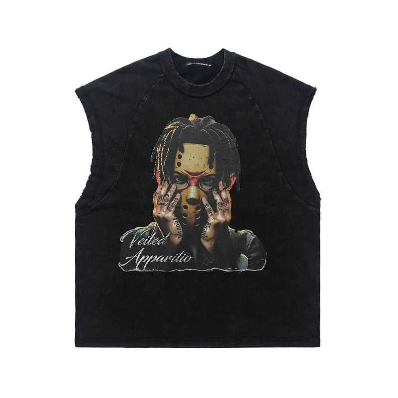 ONSEVENINE Hockey Mask Portrait Sleeveless Tee