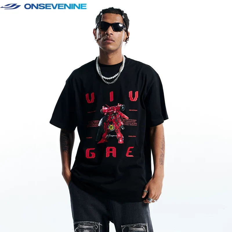 ONSEVENINE Mecha Robot Graphic Tee