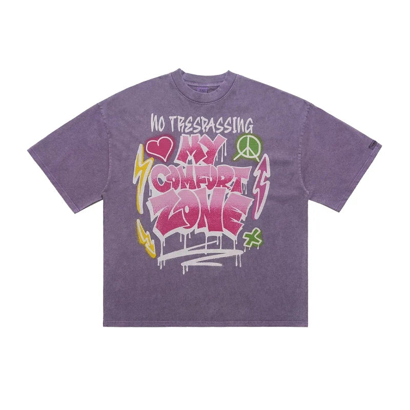 ONSEVENINE "My Comfort Zone" Graffiti Graphic Tee