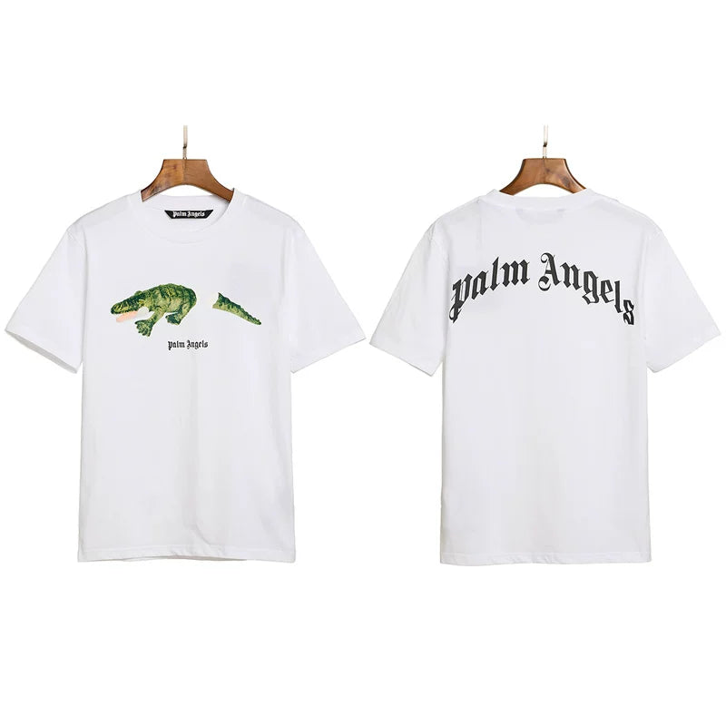 Palm Angels Alligator Graphic T-Shirt - White