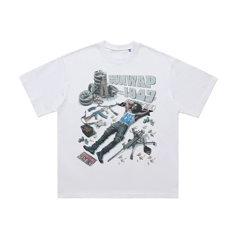 ONSEVENINE "550IWAP 1947" Collage Graphic Tee
