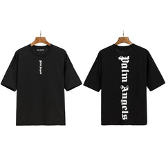 Palm Angels Vertical Gothic Logo T-Shirt - Black