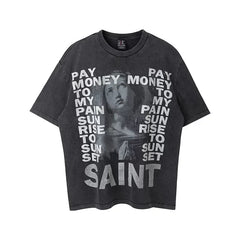 Saint Michael x Pay money To my Pain Collaboration Vintage T-Shirt - Black